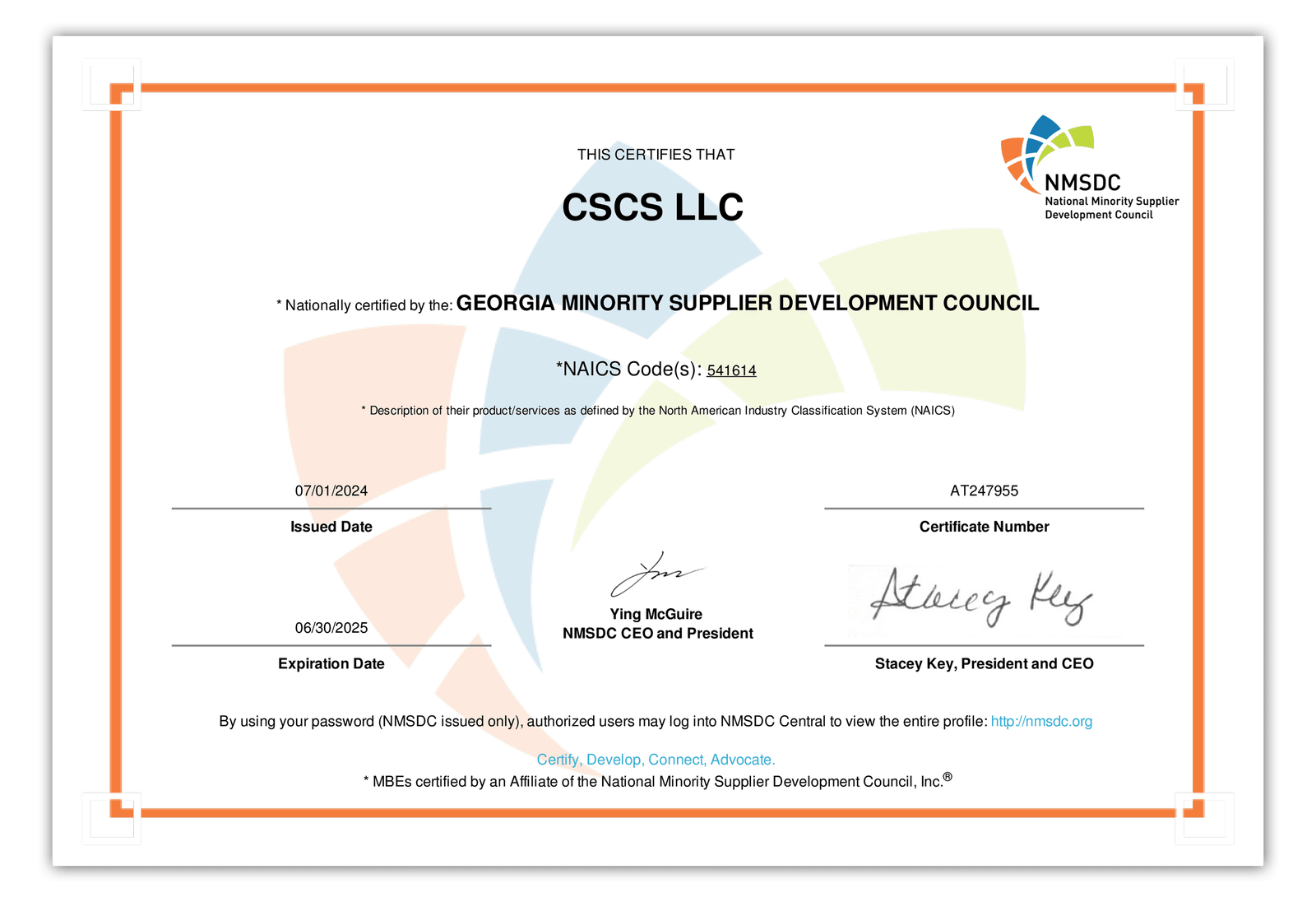 certificate